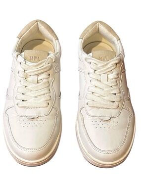 Madewell Coated White Leather Court Sneakers